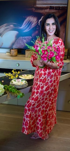 Robe en soie rouge - Charlie en Particulier