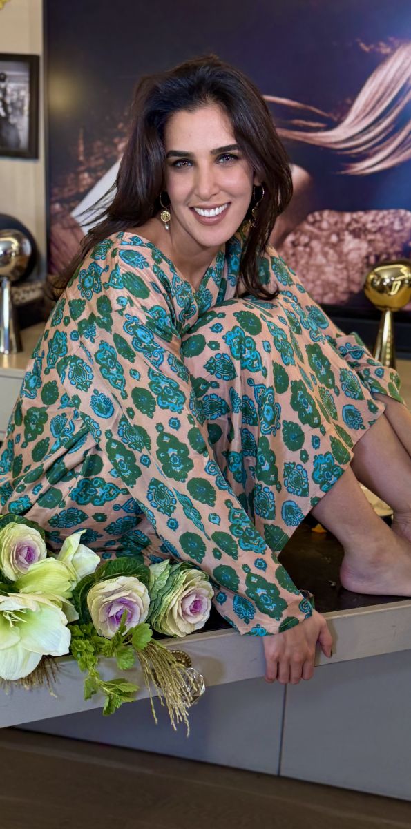 robe en soie verte - Charlie en Particulier