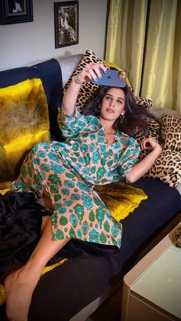 robe en soie verte - Charlie en Particulier